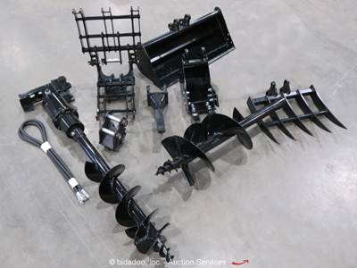 VICSEC Mini Excavator Attachments Grapple Bucket Auger Rake Ripper bidadoo -New