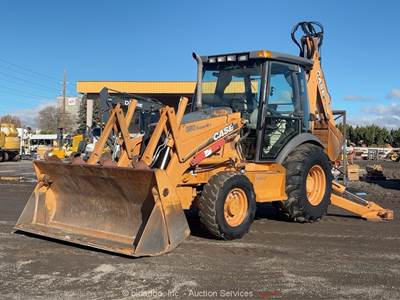 2005 Case 580 Super M Plus 4WD Backhoe Loader Tractor Cab E-Stick 4-In-1 bidadoo
