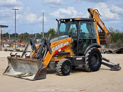 2020 Case 580N EP 4X4 Backhoe Wheel Loader Tractor Aux Hyd AC Cab Diesel bidadoo
