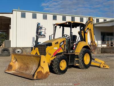 2017 Caterpillar 415F2 4WD Backhoe Wheel Loader Tractor 4-in-1 Bucket bidadoo
