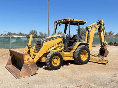2003 Caterpillar 420D Backhoe Wheel Loader Tractor 4WD E-Stick Aux Hyd bidadoo