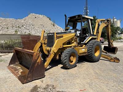 Caterpillar 446B Backhoe Wheel Loader Tractor Cab Aux Hyd Diesel Bucket bidadoo