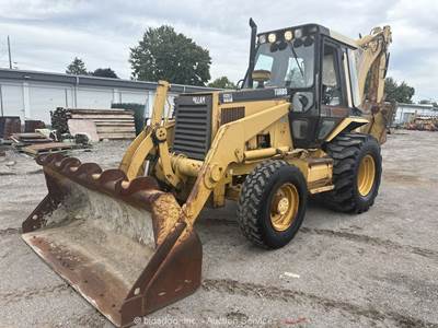 Caterpillar 446B Backhoe Wheel Loader Tractor Cab Aux Hyd Diesel E-Stick bidadoo