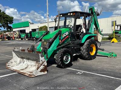 2017 JCB 3CX 4WD Backhoe Wheel Loader Tractor Bucket Q/C Aux Hydraulics bidadoo