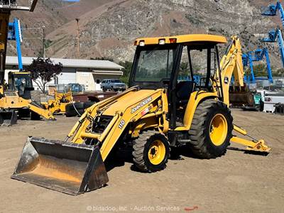 2002 John Deere 110 4WD Backhoe Wheel Loader Tractor Bucket PTO bidadoo