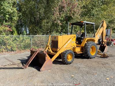 John Deere 210C 4x4 Backhoe Wheel Loader Diesel Tractor Forks Bucket bidadoo