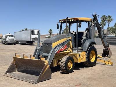 2017 John Deere 310EL 4WD Backhoe Wheel Loader Tractor E-Stick Bucket bidadoo