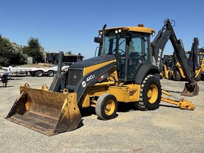 2010 John Deere 410J Cab Backhoe Wheel Loader Diesel E-Stick Tractor bidadoo