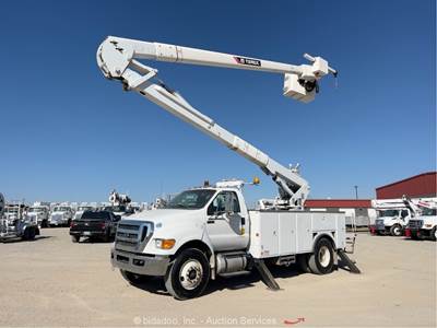2012 Ford F-750 55' Terex Aerial Reach Boom Bucket Truck Cummins Allison bidadoo