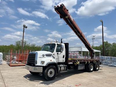 2013 Freightliner 108SD 24' T/A Flatbed Conveyor Boom Truck Cummins A/T bidadoo