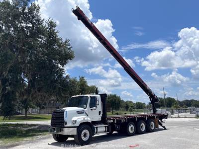 2016 Freightliner 108SD Tri/A 28' Flatbed 40' Roofing Conveyor Truck PTO bidadoo
