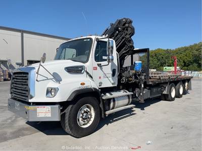 2014 Freightliner 114SD 20,000 lb Crane Truck 74' Boom Hiab bidadoo -Repair