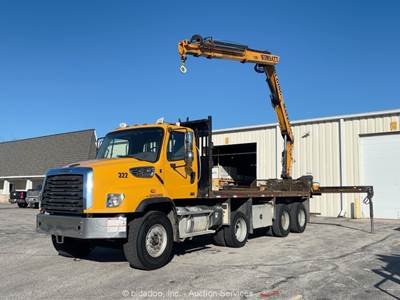 2016 Freightliner 114SD Tri-Axle 10K Boom Truck 45' Hiab Crane A/T A/R bidadoo
