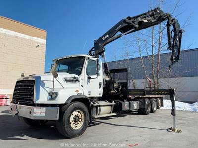 2015 Freightliner 114SD T/A 22' Flatbed Hiab Knuckle Boom Truck DD13 A/T bidadoo