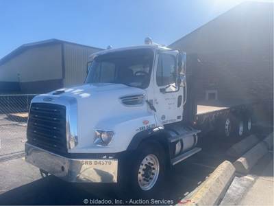 2016 Freightliner 114SD 26' Steel Flat Bed Fork Lift Mounts Detroit A/T bidadoo