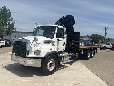 2013 Freightliner 114SD Flatbed Hiab 322E-5 Knuckle Boom Crane Truck bidadoo