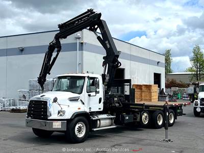 2015 Freightliner 114SD Tri/A 62' Hiab Knuckle Boom Crane Truck DD13 A/T bidadoo