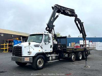 2016 Freightliner 114SD Knuckle Boom Crane 22' Flatbed Truck Detroit A/T bidadoo