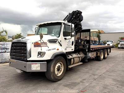 2016 Freightliner 114SD Knuckle Boom Crane 22' Flatbed Truck Detroit A/T bidadoo