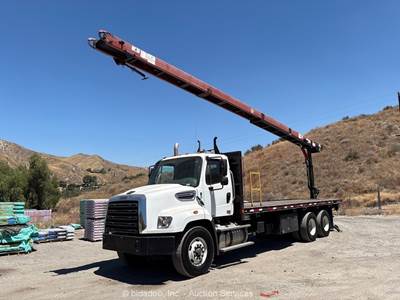 2017 Freightliner 114SD T/A 40' Conveyor Boom Flatbed Truck A/T PTO bidadoo