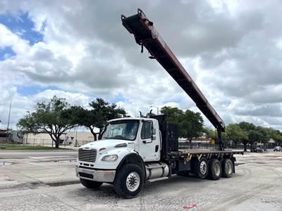 2017 Freightliner M2 106 Tri/A Conveyor Boom Truck 25' Flatbed Cleasby bidadoo