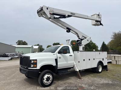 2020 International CV515 SFA 4WD 52’ Versalift Bucket Aerial Boom Truck bidadoo