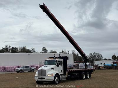 2015 Kenworth T370 T/A Cleasby Conveyer Boom Flatbed Truck A/T Paccar bidadoo