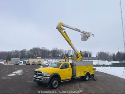2017 RAM 5500 4wd 40' Terex Bucket Aerial Boom Truck Cummins 6.7L bidadoo