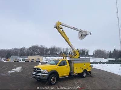 2017 RAM 5500 4wd 40' Terex Bucket Aerial Boom Truck Cummins 6.7L bidadoo