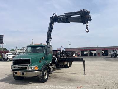 2007 Sterling LT9500 T/A 17K Copma Knuckle Boom Crane Flatbed Truck PTO bidadoo