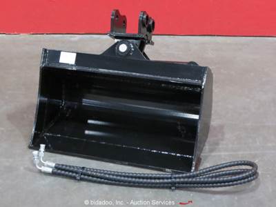 MIVA 24" Hydraulic Power Tilt Bucket Attachment For Mini Excavator bidadoo -New