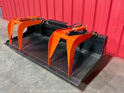 2026 Pabreak GB-232 Skid Steer Hydraulic Grapple Bucket Attachment bidadoo -New