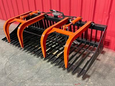 2025 Pabreak RB-240 Skid Steer Hydraulic Grapple Bucket Attachment bidadoo -New