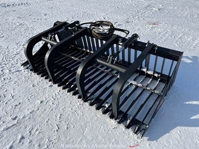 2025 Pabreak RB240 Skid Steer Hydraulic Grapple Bucket Attachment bidadoo -New