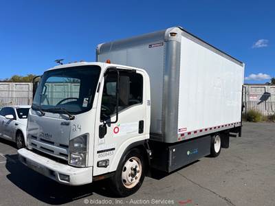 2015 Isuzu NPR S/A 15' Tilt Cab Box Utility Van Truck 6.0L Liftgate A/C bidadoo