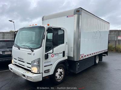 2015 Isuzu NPR S/A 15' Tilt Cab Box Utility Van Truck 6.0L Liftgate A/T bidadoo