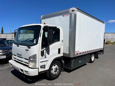 2015 Isuzu NPR 15' Tilt Cab Box Utility Van Truck 6.0L Liftgate A/T bidadoo