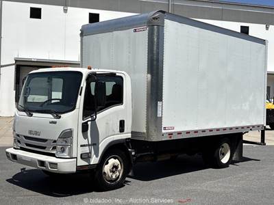 2024 Isuzu NPR 16' S/A Enclosed Cargo Box Truck Delivery A/T A/C COE bidadoo
