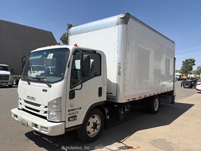 2020 Isuzu NQR 16' S/A Box Delivery Cargo Truck Lift Gate Diesel A/T bidadoo
