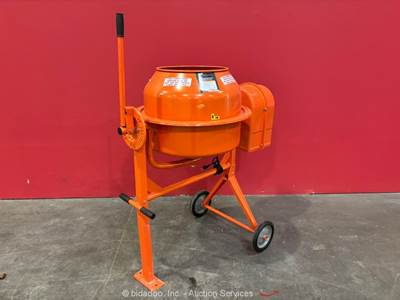 Central Machinery 3-1/2 Cu-Ft Electric Concrete Mixer 1/3 HP 120V bidadoo