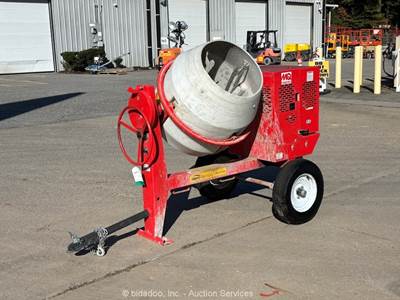 2023 Multiquip MC-94PH8 Towable 9-Cu Ft Concrete Mortar Mixer Trailer bidadoo