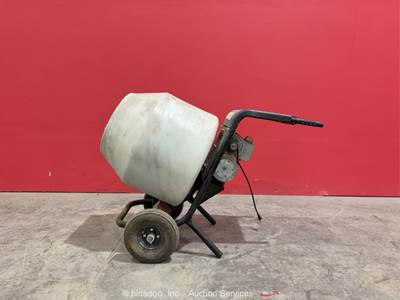 2022 MQ MC3PEA Two Wheeled Polyurethane Concrete Mixer 3 cu ft Capacity bidadoo