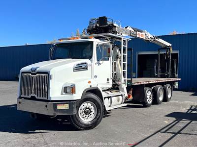 2018 Western Star 4700 25' Flatbed Articulating Boom Crane Truck -Parts/Repair