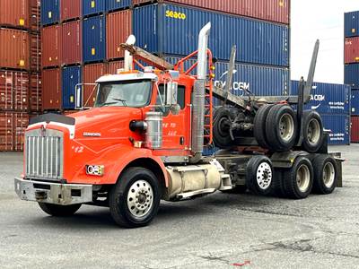 2017 Kenworth T800 Tri-Axle Day Cab Logging Truck M/T Whit-Log Trailer bidadoo