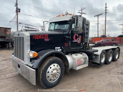 2005 Peterbilt 378 Daycab Tri Axle Truck Tractor Cummins Diesel Wet Kit bidadoo