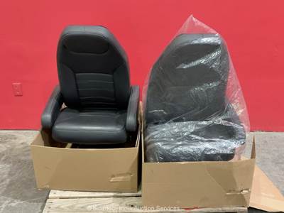 Lot of (2) Semi Truck Tractor Air Ride Suspension High Back Seats bidadoo -New
