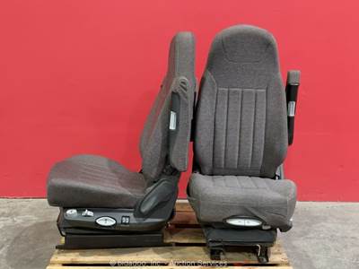 Lot of (2) Semi Truck Tractor Air Ride Suspension High Back Seats bidadoo