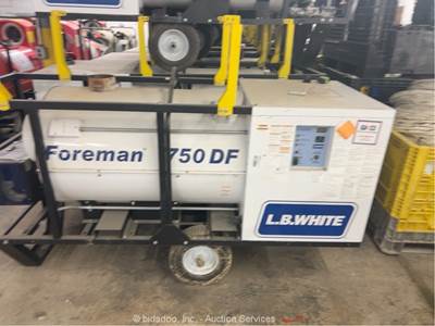 White FOREMAN L.B. 750 DF Portable Heater Dual Fuel Industrial bidadoo