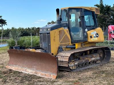 2019 John Deere 650K LGP Crawler Dozer Tractor 124" PAT Blade Cab A/C bidadoo