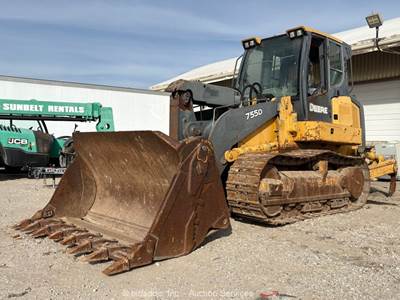 2008 John Deere 755D Crawler Loader Tractor 4-way Bucket Ripper bidadoo -Repair